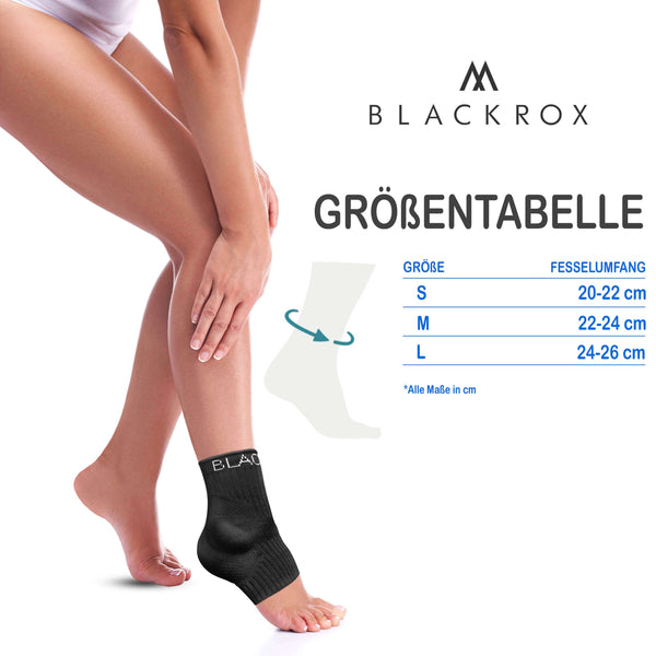 BLACKROX Sprunggelenkbandage ANANKLE mit Silikon Stütze