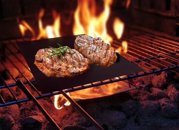 BLACKROX BBQROX Grillmatten Antihaft Grill Backmatte Wiederverwendbar (Set 3 Stück)