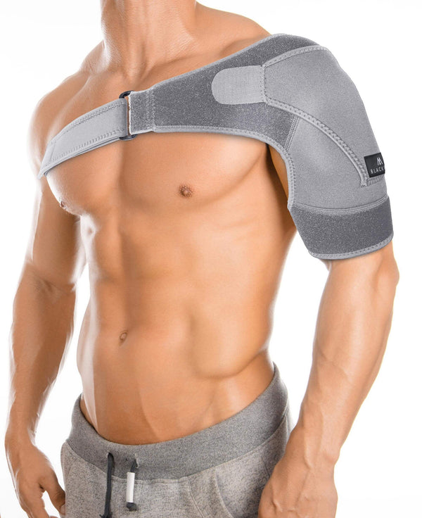 BLACKROX Schulterbandage OMONROX Sport Schulterstütze Fitness | Schulter Bandage Verletzung Stabilisierung Training Gym
