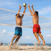 Beachvolleyballfeld am Strand