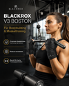 BLACKROX Boston V3 Fitnesshandschuhe – Echtes Leder Trainingshandschuhe Gym – Am Kabelzug