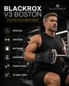 BLACKROX Boston V3 Fitnesshandschuhe – Echtes Leder Trainingshandschuhe Gym – Vielseitig einsetzbar