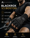 BLACKROX Boston V3 Fitnesshandschuhe – Echtes Leder Trainingshandschuhe Gym – Premium Qualität