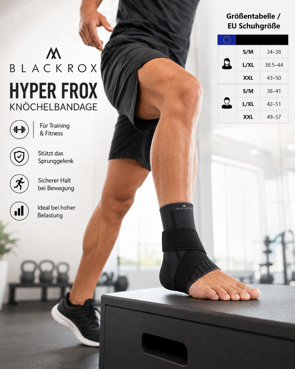 BLACKROX HYPER FROX Sprunggelenkbandage Sport Fußgelenkstütze – Einsatzbereich