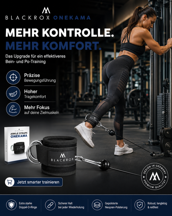 BLACKROX ONEKAMA Fußschlaufen Kabelzug Beintraining Fitness – Produktansicht