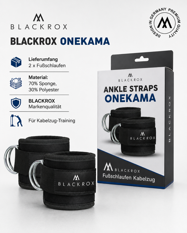 BLACKROX ONEKAMA Fußschlaufen Kabelzug Beintraining Fitness – Anwendung