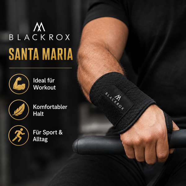 BLACKROX SANTA MARIA Handgelenkbandage Wrist Wraps Kraftsport – Produktdetail