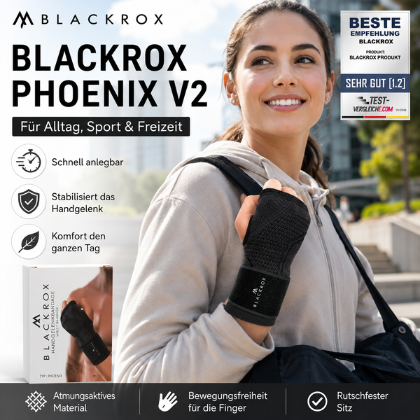 BLACKROX PHOENIX V2 Handgelenkbandage Wrist Wraps Fitness – Detailansicht