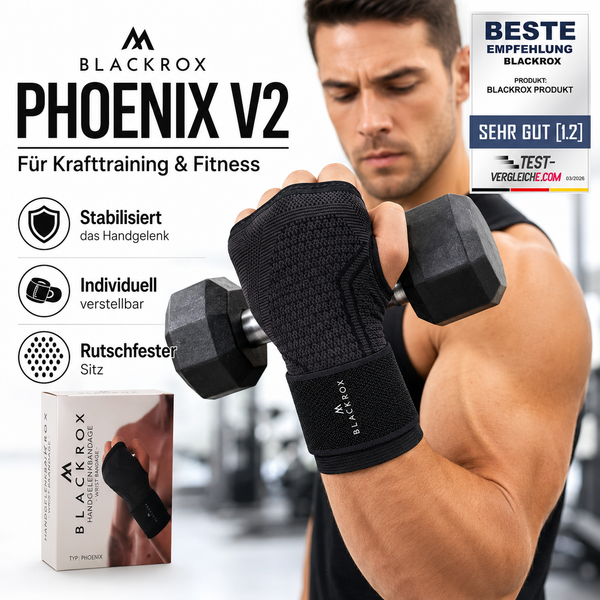 BLACKROX PHOENIX V2 Handgelenkbandage Wrist Wraps Fitness – Anwendung