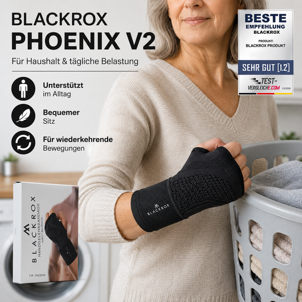 BLACKROX PHOENIX V2 Handgelenkbandage Wrist Wraps Fitness – Nahaufnahme