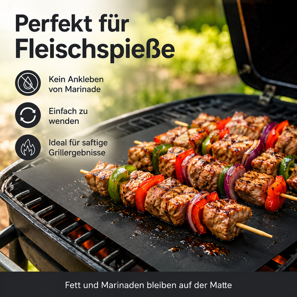 BLACKROX BBQROX Grillmatten Antihaft 3er Set Wiederverwendbar – Produktvorteile