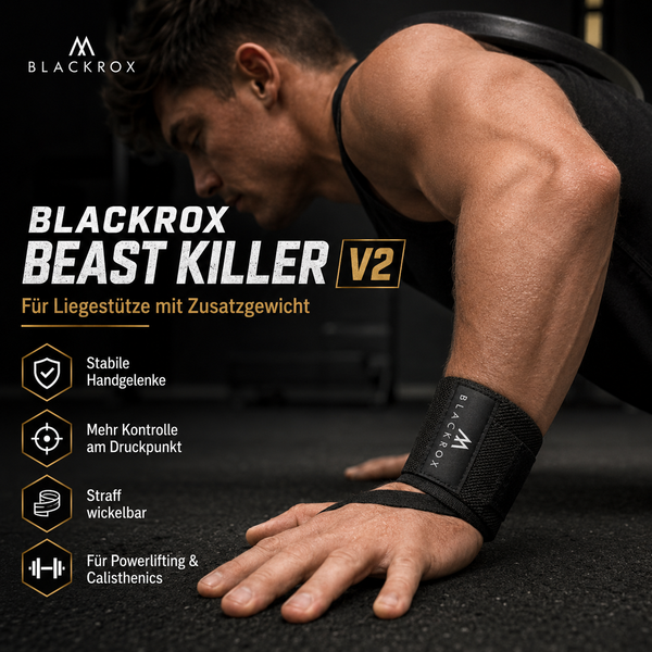 BLACKROX BEAST KILLER V2 Wrist Wraps Handgelenkbandage Fitness – Einsatzbereich