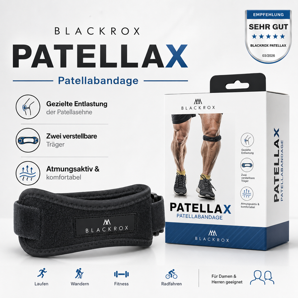 BLACKROX PATELLAX Patellabandage Kniebandage Patellasehne Sport – Detailansicht