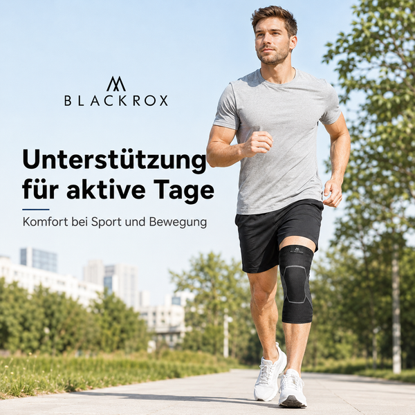 BLACKROX Kniebandage V3 Sport Fitness Krafttraining Kniestütze – Detailansicht