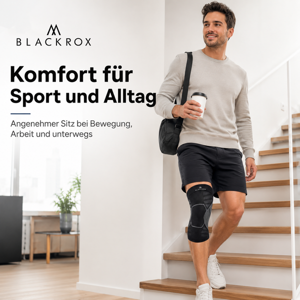 BLACKROX Kniebandage V3 Sport Fitness Krafttraining Kniestütze – Tragekomfort