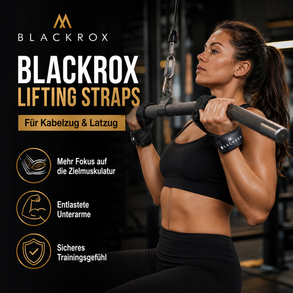 BLACKROX Zughilfen Lifting Straps Krafttraining Fitness Gym – Anwendung