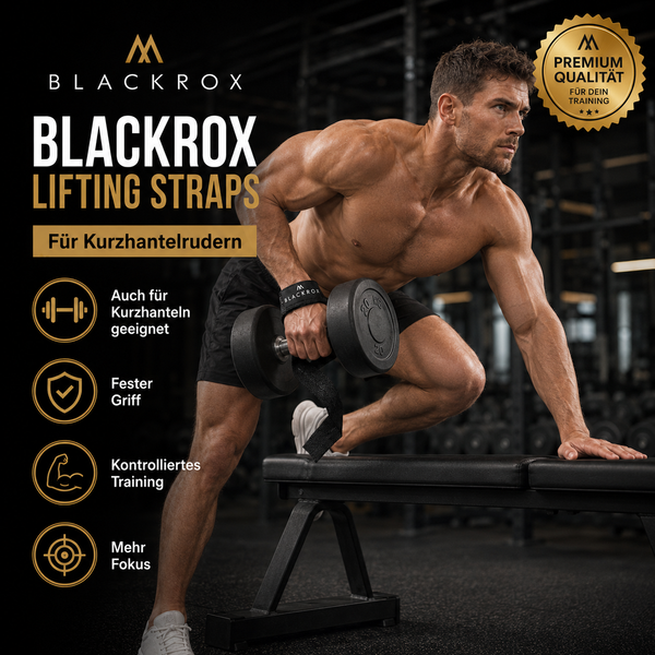BLACKROX Zughilfen Lifting Straps Krafttraining Fitness Gym – Tragekomfort