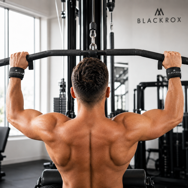BLACKROX Zughilfen Lifting Straps Krafttraining Fitness Gym – Rückansicht