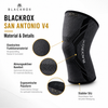 BLACKROX SAN ANTONIO V4 Kniebandage Sport Fitness Kniestütze – Nahaufnahme