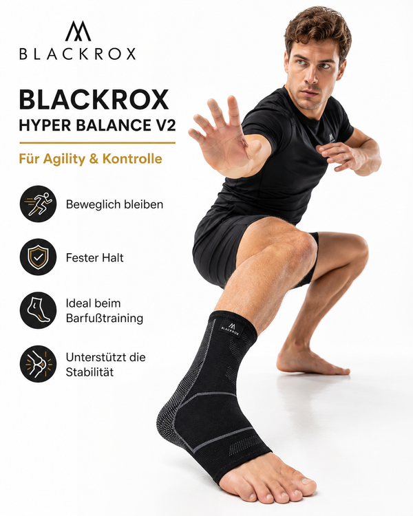 BLACKROX HYPER BALANCE V2 Sprunggelenkbandage Sport Fußgelenk – Gesamtansicht