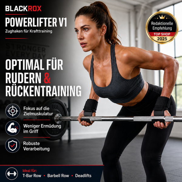 BLACKROX Powerlifter V1 Zughaken Krafttraining Lifting Hooks – Tragekomfort