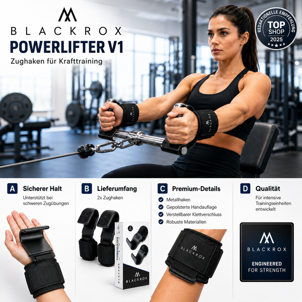 BLACKROX Powerlifter V1 Zughaken Krafttraining Lifting Hooks – Einsatzbereich