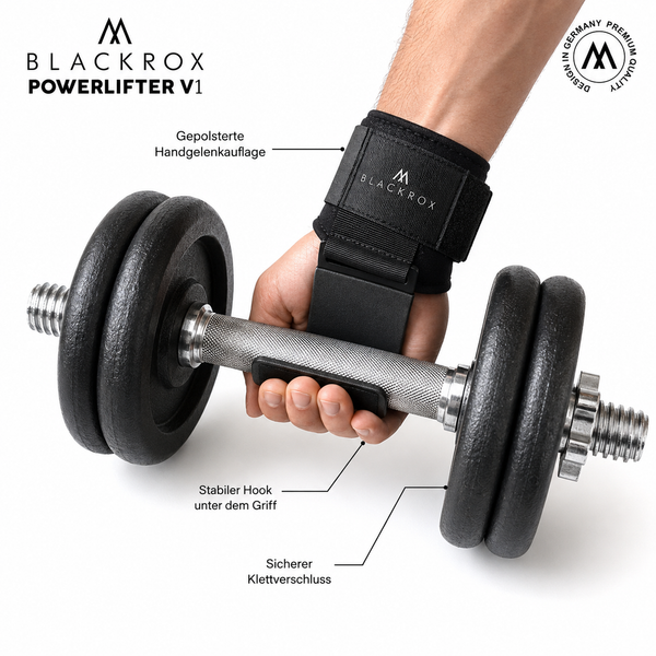 BLACKROX Powerlifter V1 Zughaken Krafttraining Lifting Hooks – Anwendung