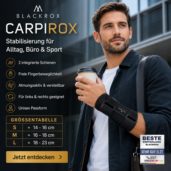BLACKROX CARPIROX Handgelenkschiene Handgelenkstütze Sport – Gesamtansicht