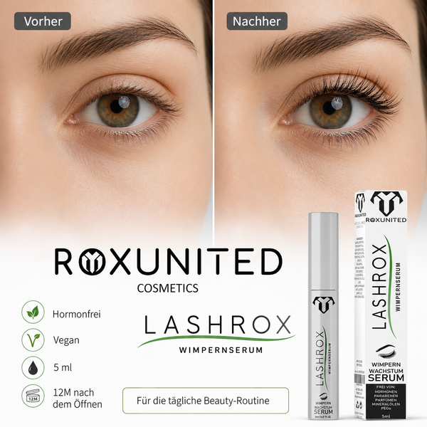 ROXUNITED LASHROX Wimpernserum Wimpernwachstum Hormonfrei – Wimpernwachstum