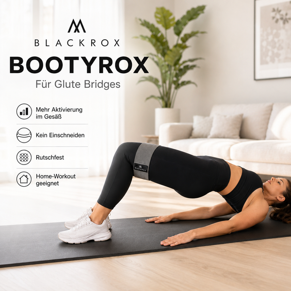 BLACKROX BOOTYROX Fitnessband Baumwolle Widerstandsband Po & Hüfte – Widerstand