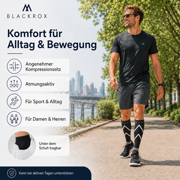 BLACKROX PRECISION Kompressionsstrümpfe Running Sport Fitness – Detailansicht