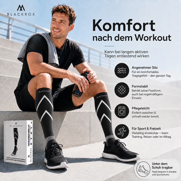 BLACKROX PRECISION Kompressionsstrümpfe Running Sport Fitness – Material