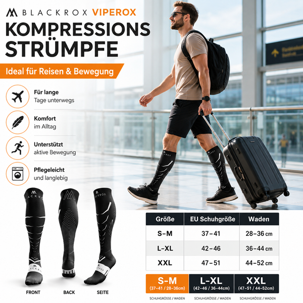 BLACKROX VIPEROX Kompressionsstrümpfe Laufen Regeneration Sport – Gesamtansicht