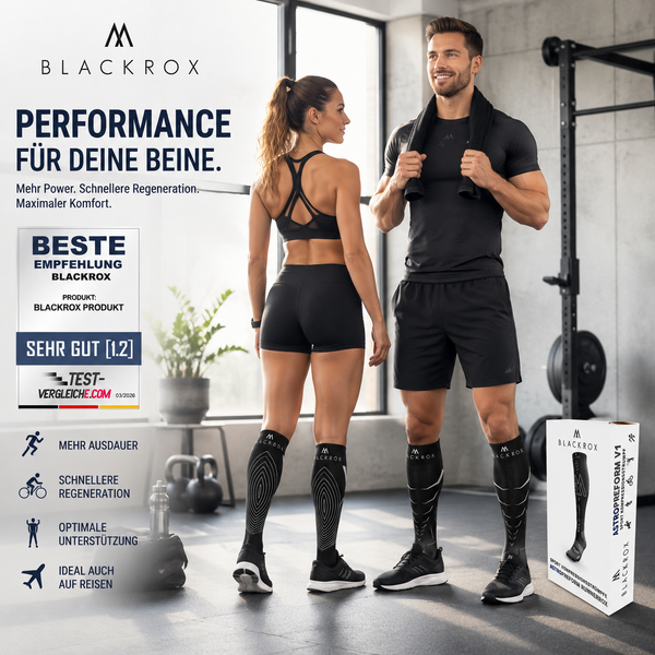 BLACKROX VIPEROX Kompressionsstrümpfe Laufen Regeneration Sport – Tragekomfort