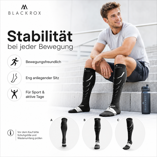 BLACKROX VIPEROX Kompressionsstrümpfe Laufen Regeneration Sport – Material