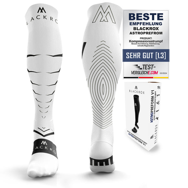BLACKROX VIPEROX Kompressionsstrümpfe Laufen Regeneration Sport – Farbvariante Weiss