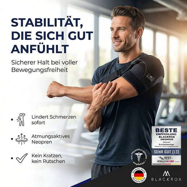 BLACKROX OMONROX Schulterbandage – Sport Schulterstütze Fitness