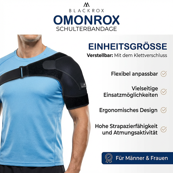 BLACKROX OMONROX Schulterbandage – Sport Schulterstütze Fitness