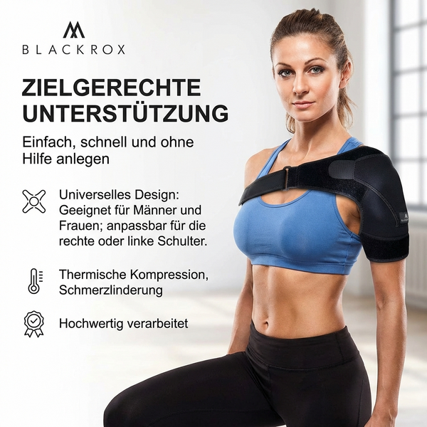 BLACKROX OMONROX Schulterbandage – Sport Schulterstütze Fitness