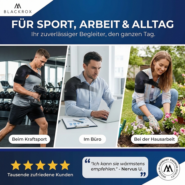 BLACKROX OMONROX Schulterbandage – Sport Schulterstütze Fitness