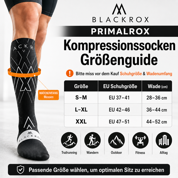 BLACKROX PRIMALROX Kompressionsstrümpfe Sport Laufen Fitness – Produktvorteile