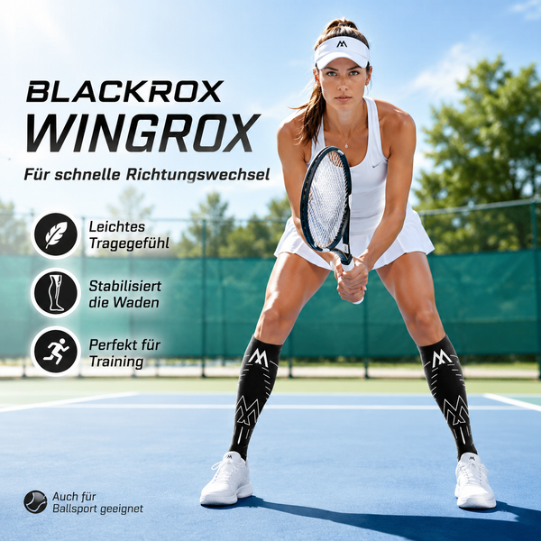 BLACKROX WINGROX Kompressionsstrümpfe Running Fitness Marathon – Größentabelle