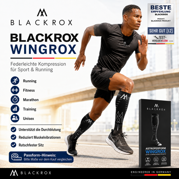 BLACKROX WINGROX Kompressionsstrümpfe Running Fitness Marathon – Material