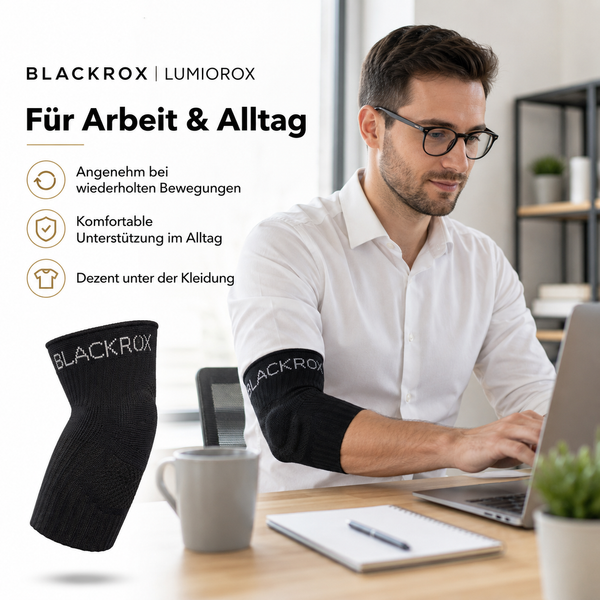 BLACKROX LUMIOROX Ellenbogenbandage Sport Ellenbogenstütze – Material