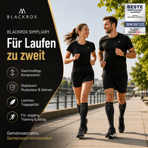 BLACKROX SIMPLIARY Kompressionsstrümpfe Running Fitness Marathon – Tragekomfort