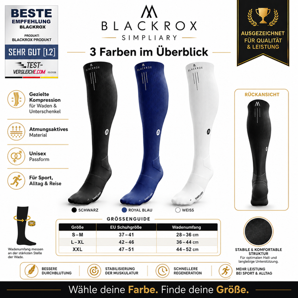 BLACKROX SIMPLIARY Kompressionsstrümpfe Running Fitness Marathon – Produktvorteile
