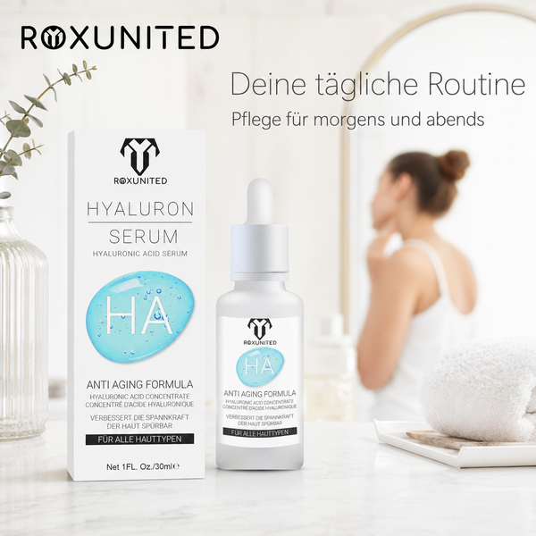 ROXUNITED Hyaluron Serum 30ml Gesicht Anti-Aging Feuchtigkeit – Wirkung