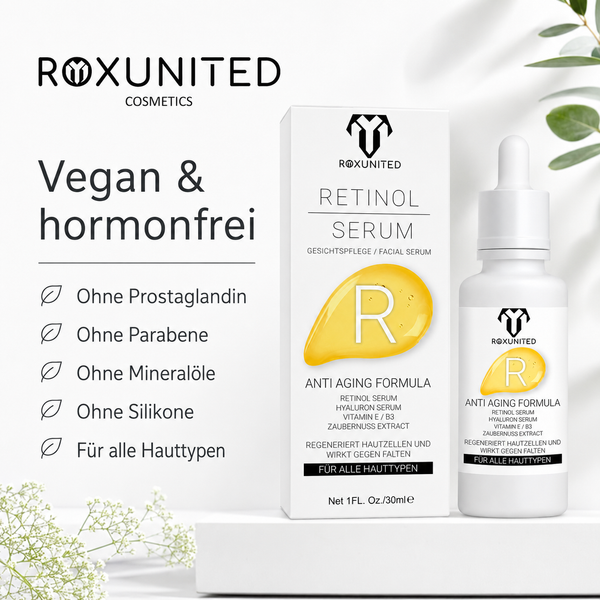 ROXUNITED Retinol Serum 30ml Gesicht Anti-Aging Hautpflege – Detailansicht