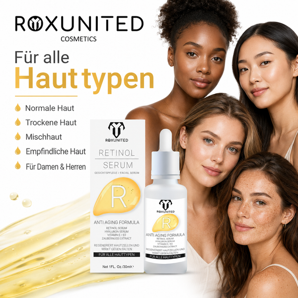 ROXUNITED Retinol Serum 30ml Gesicht Anti-Aging Hautpflege – Produktdetail