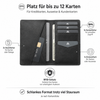 BLACKROX RFID Kreditkartenetui Leder Mini Geldbörse Slim Wallet – Nahaufnahme